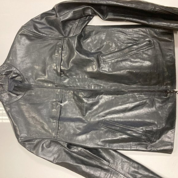 m0851 Men's Leather Jacket (new without tags) - Picture 3 of 12